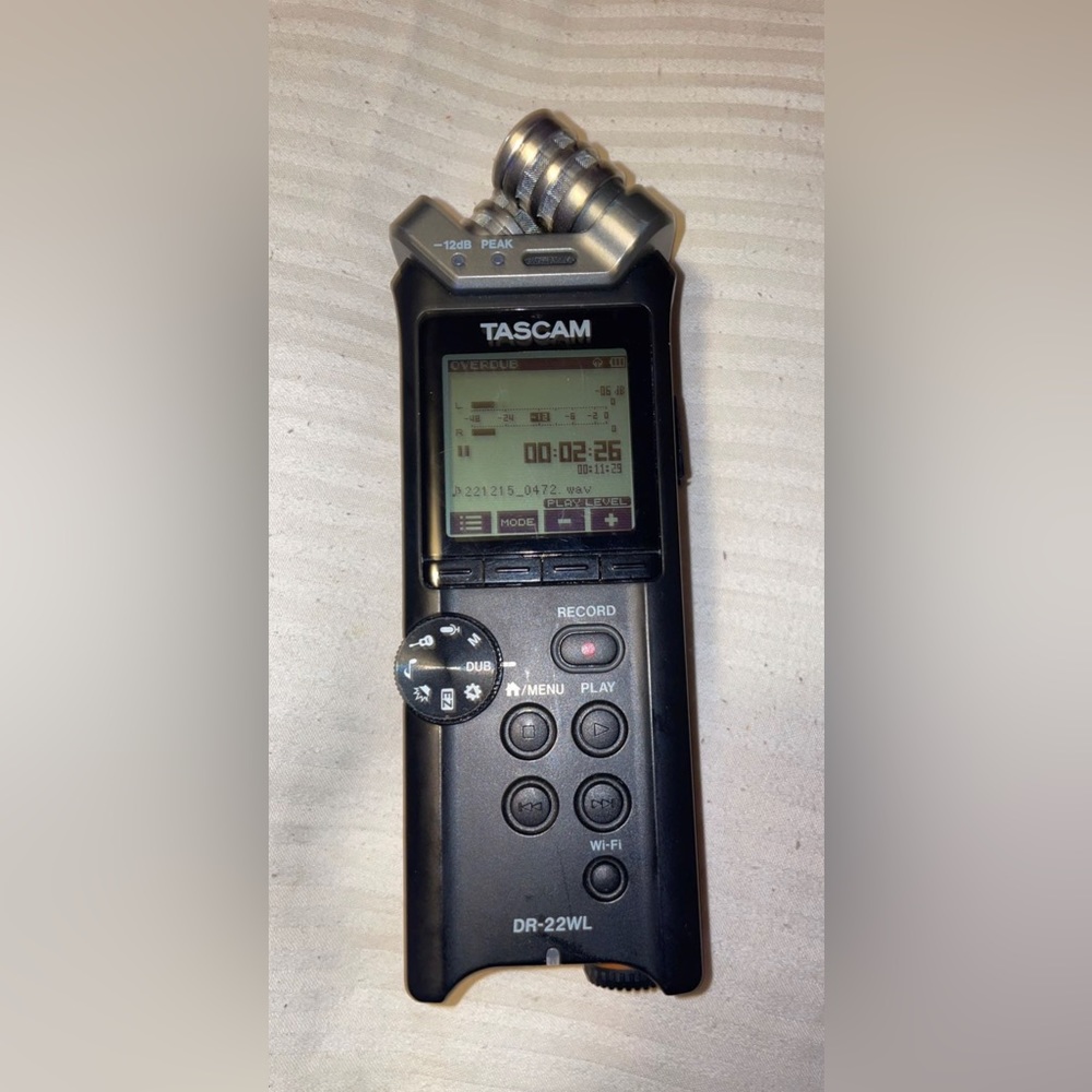 Tascam DR-22WL Portable Handheld Audio Recorder with WiFi,Black